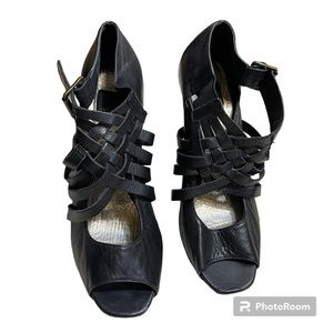 Dolce Vita Vero Cuoio Crisscross Woven Platform Wedges Sz 10